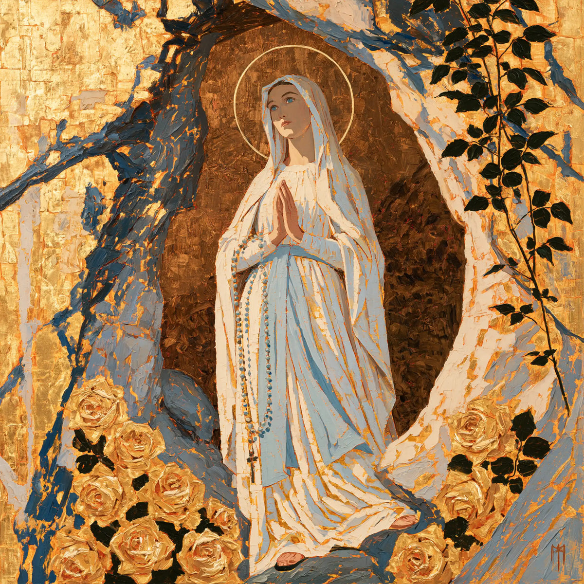 Our Lady of Lourdes Devotional Portrait · Square no. 3