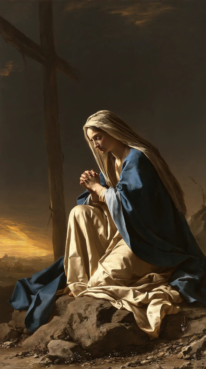 Our Lady of Sorrows - Mary Kneeling before the Cross · Portrait n° 6