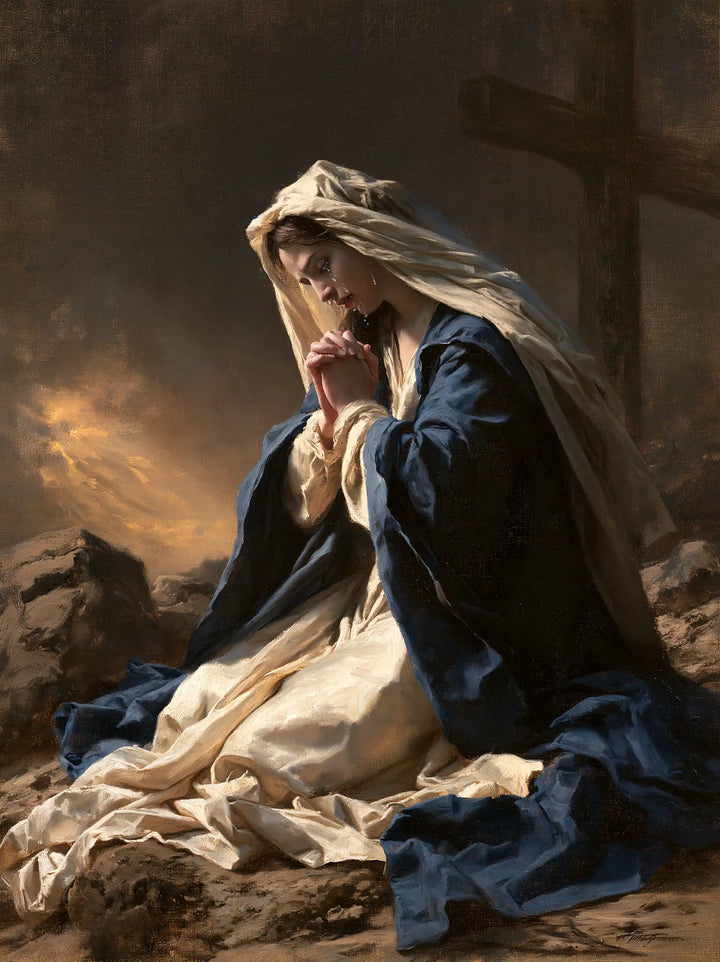 Our Lady of Sorrows - Mary Kneeling before the Cross · Portrait n° 8
