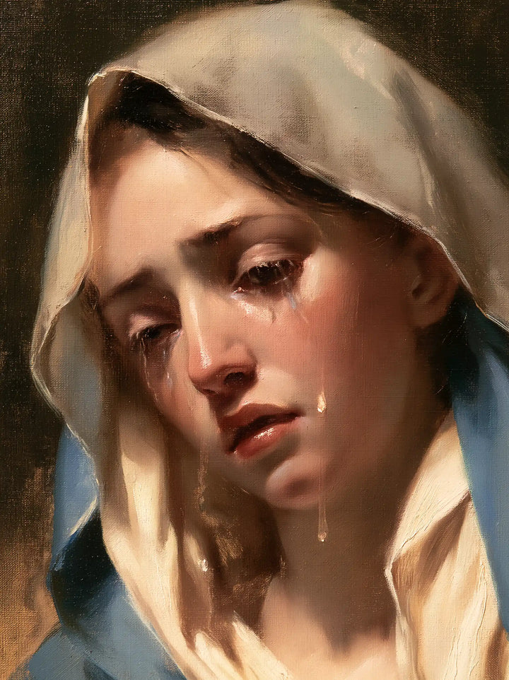 Our Lady of Sorrows — The Sigh beneath the Sand-Colored Veil