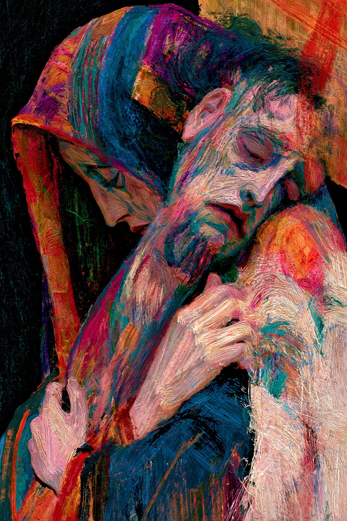 The Pietà — The Burden in Rose