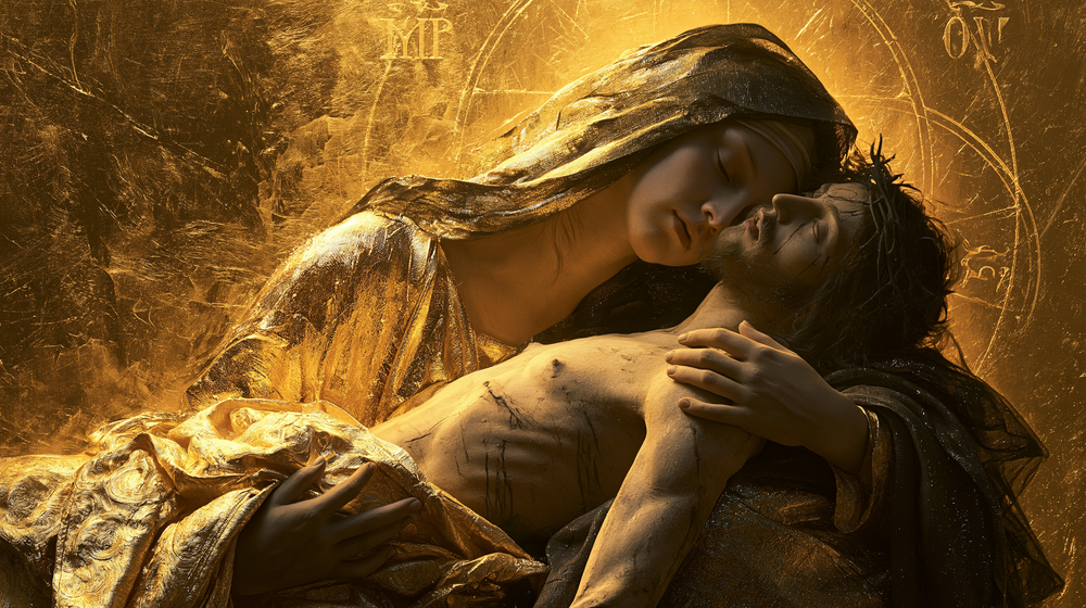 La Pietà - Sacro dorato · Paesaggio n° 5 - Arte cristiana