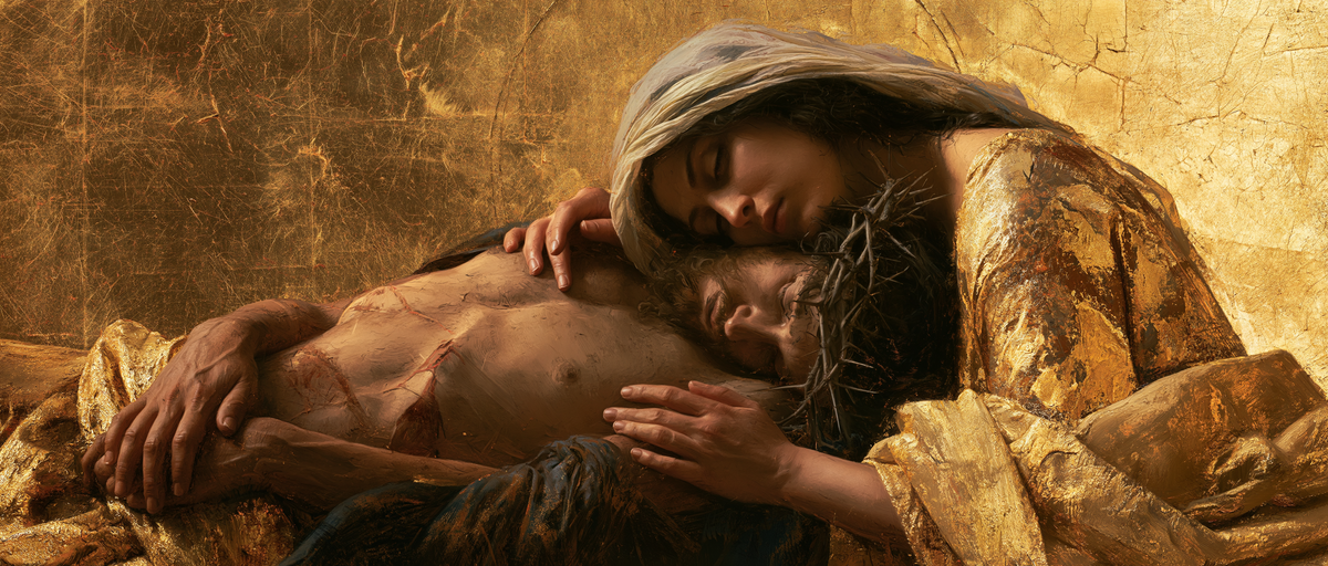 The Pietà — Gold Cradles Suffering