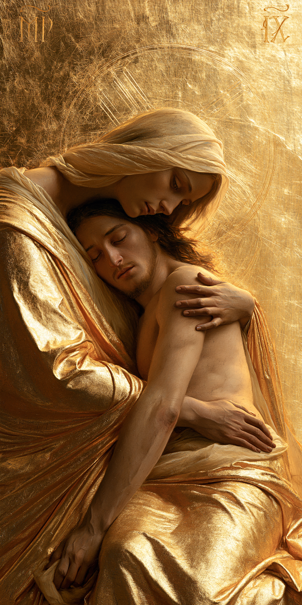 La Pietà - Sacro dorato · Ritratto n° 2 - Arte cristiana