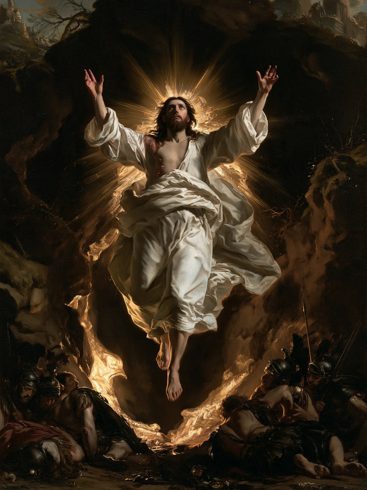 The Resurrection of Jesus Christ — The Shroud in the Sweep of His Hands