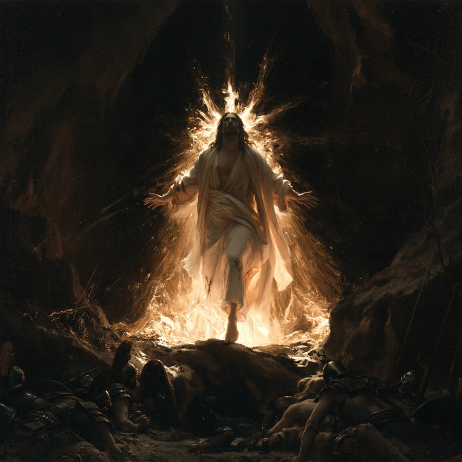 The Resurrection of Jesus Christ — The Radiant Spray above the Shroud