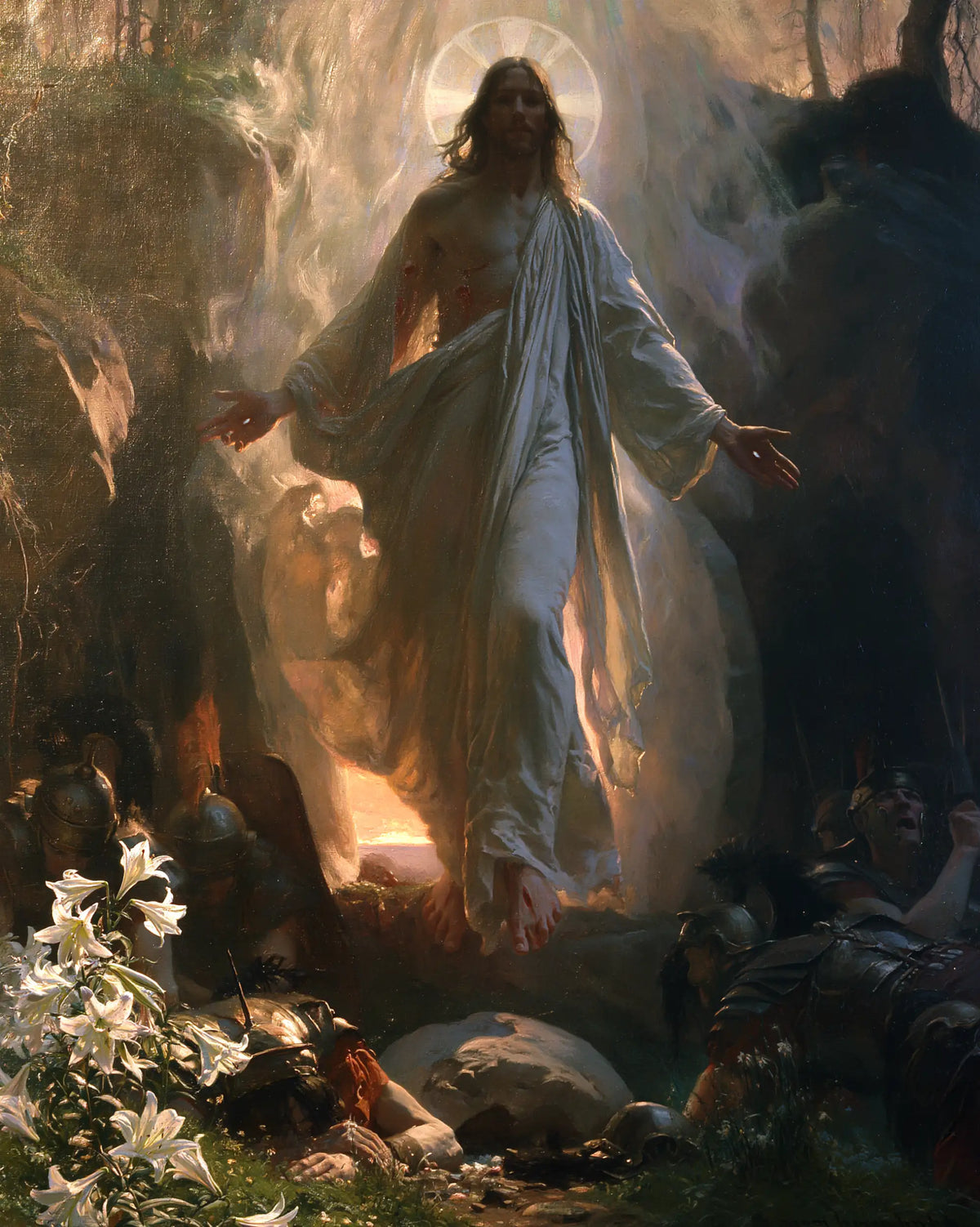 The Resurrection of Jesus Christ — The Face in the Veiled Circle