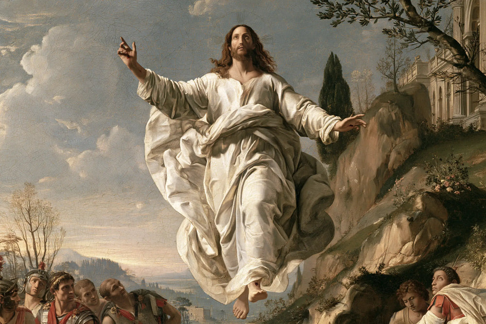 Resurrection of Jesus Christ in Florentine Renaissance style, landscape Christian artwork no. 10