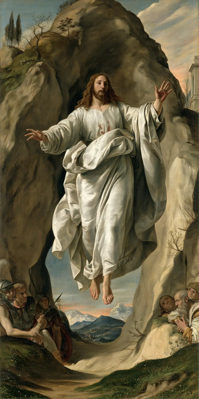 The Resurrection of Jesus Christ — White within the Oval of Mountains
