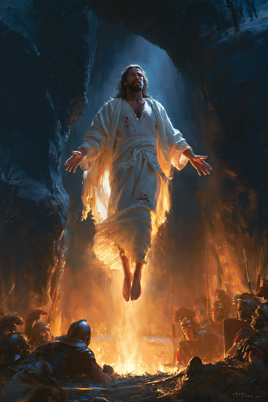 The Resurrection of Jesus Christ - Midnight-blue Chiaroscuro · Portrait n° 14