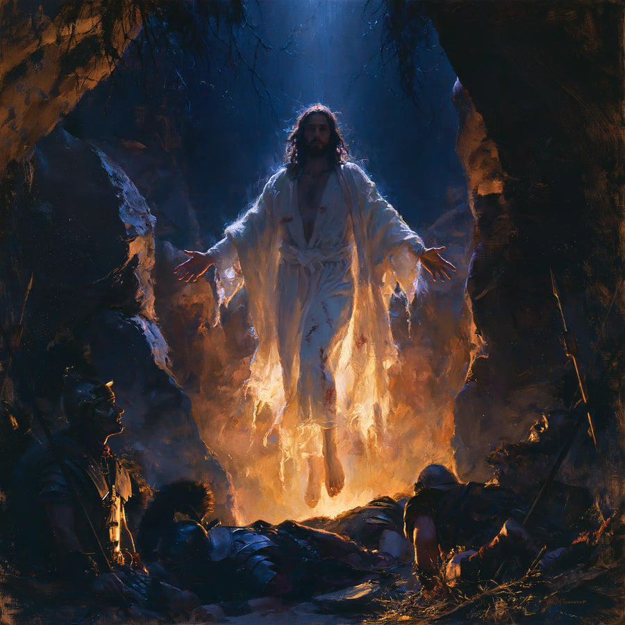 The Resurrection of Jesus Christ - Midnight-blue Chiaroscuro · Square n° 3