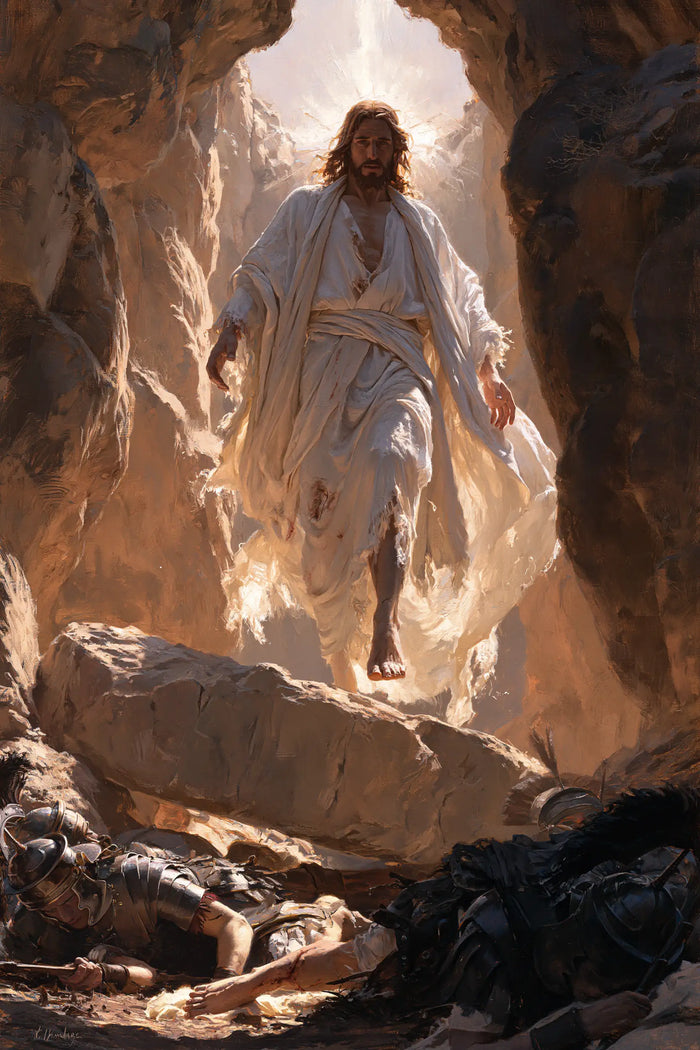The Resurrection of Jesus Christ — Life Crosses the Toppled Block