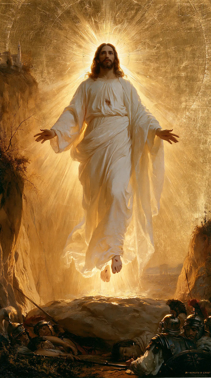 The Resurrection of Jesus Christ — The Moment Suspended in Gentle Gold