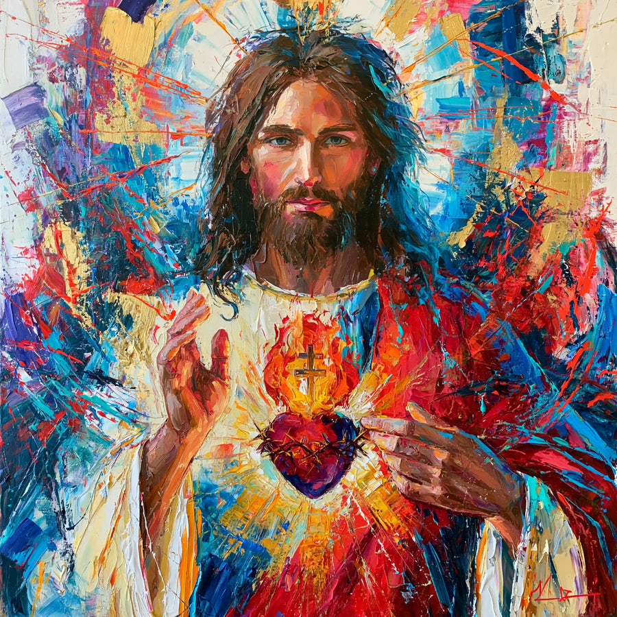 Sacred Heart of Jesus – Colour Expressionism · Square no. 1