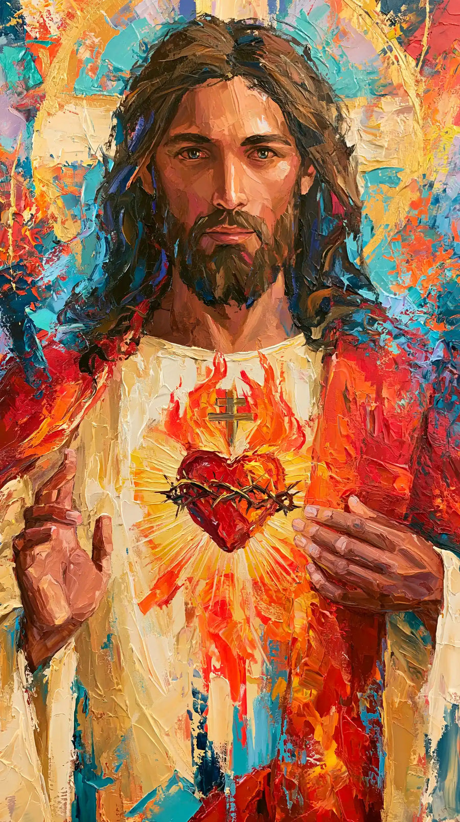 Sacred Heart of Jesus – Colour Expressionism · Portrait no. 2