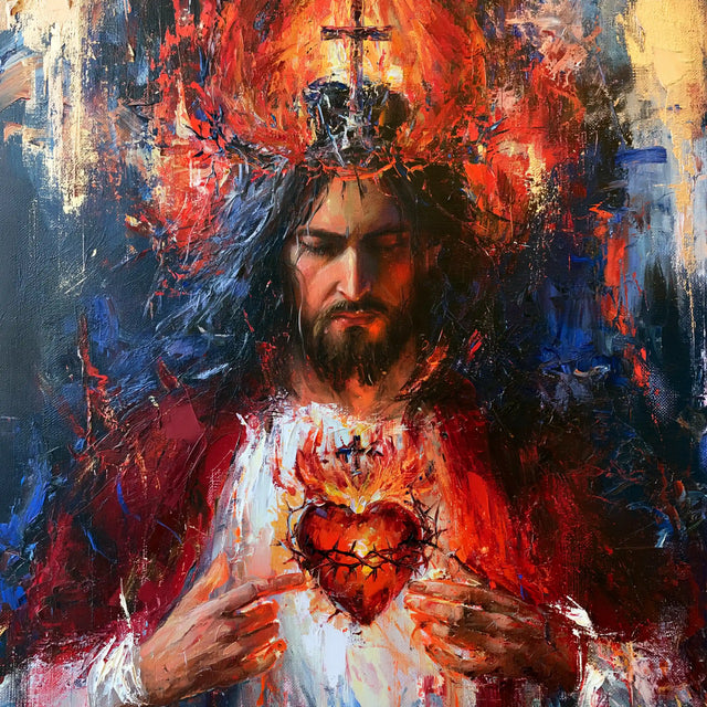 Sacred Heart of Jesus – Expressionist · Square no. 1