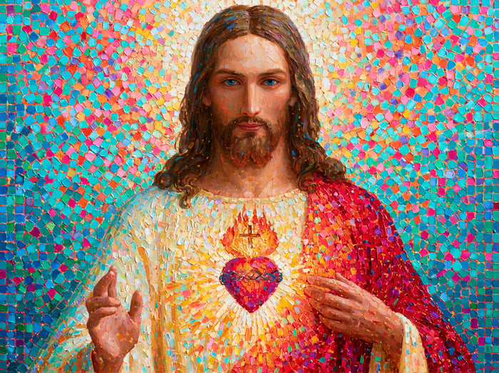 Sacred Heart of Jesus – Pointillist & Neo-Impressionist · Landscape no. 1