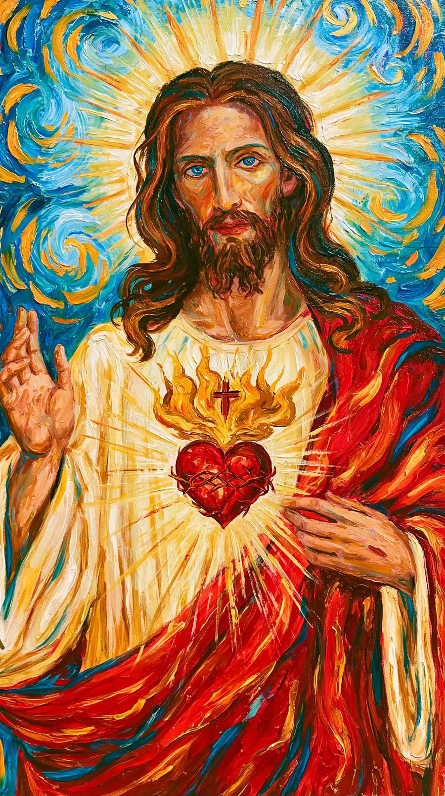 Sacred Heart of Jesus – Post-Impressionist · Portrait no. 1