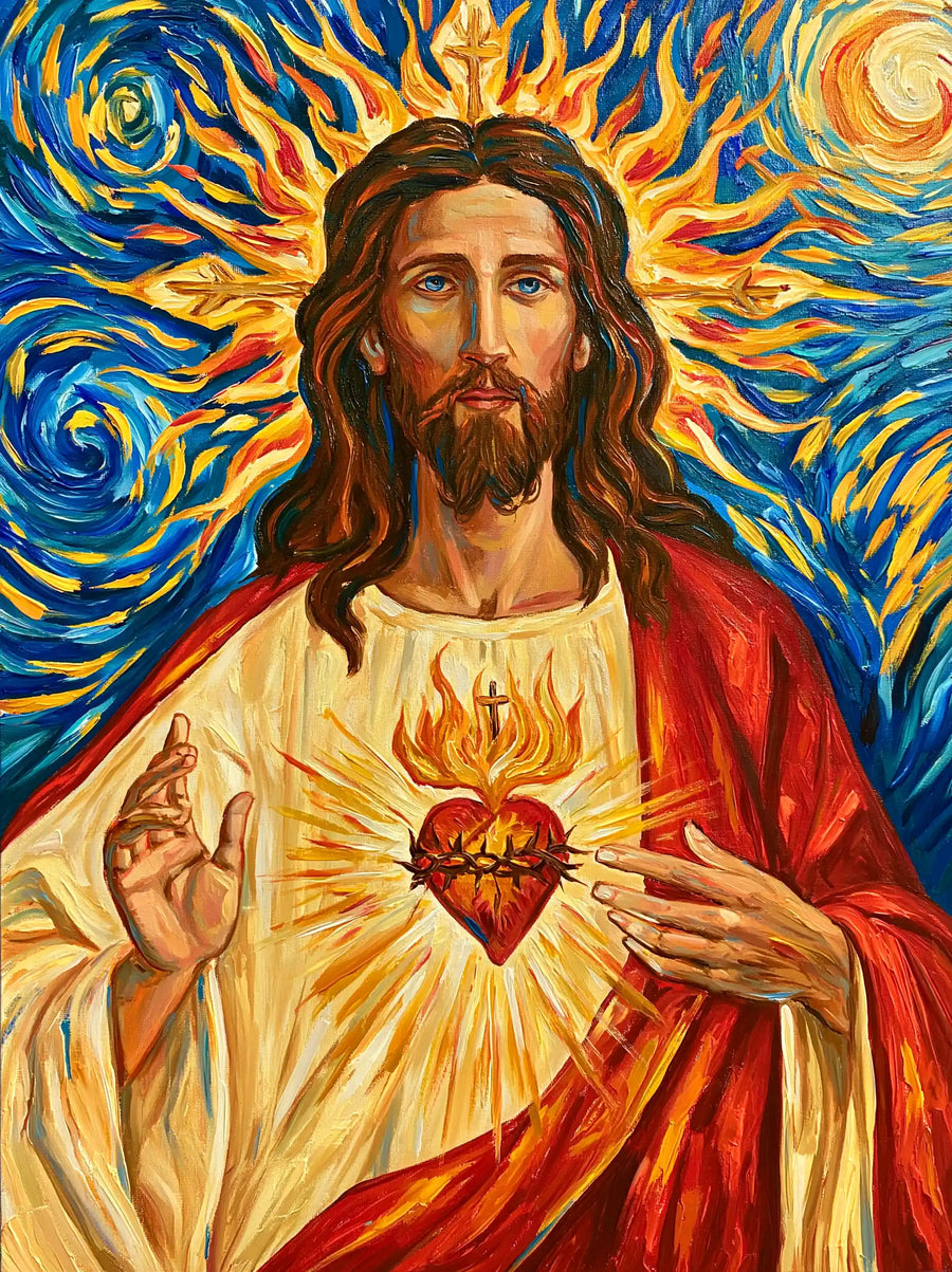 Sacred Heart of Jesus – Post-Impressionist · Portrait no. 5
