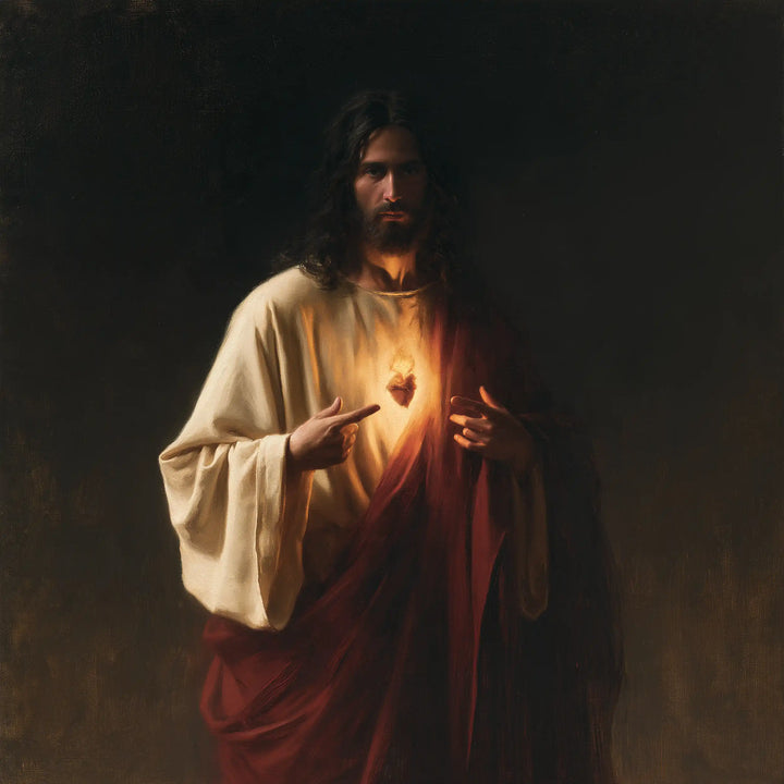 Sacred Heart of Jesus - Contemporary Minimalism · Square n° 6