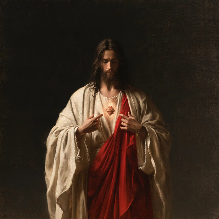 Sacred Heart of Jesus - Contemporary Minimalism · Square n° 7