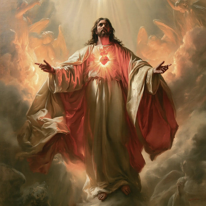 Sacred Heart of Jesus - Jesus as Divine Light · Square n° 6