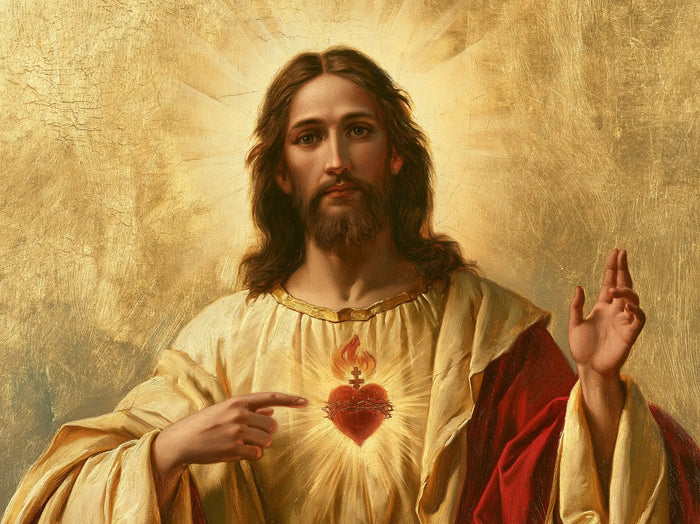 The Sacred Heart of Jesus — The Call Beneath Straw-Coloured Rays