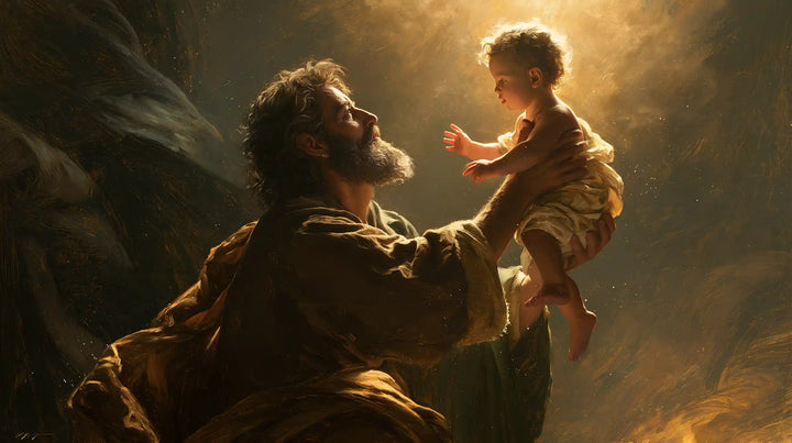 Saint Joseph with the Child Jesus – Theatrical Baroque · Landscape no. 2