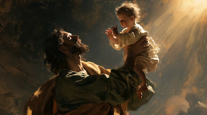 Saint Joseph with the Child Jesus – Theatrical Baroque · Landscape no. 4