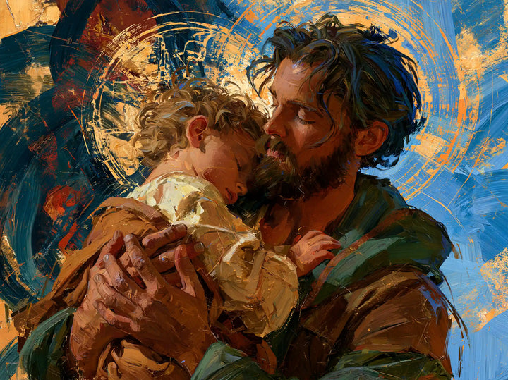 Saint Joseph with the Child Jesus – Expressionist · Landscape no. 7
