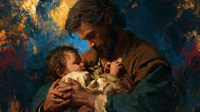 Saint Joseph with the Child Jesus – Expressionist · Landscape no. 15