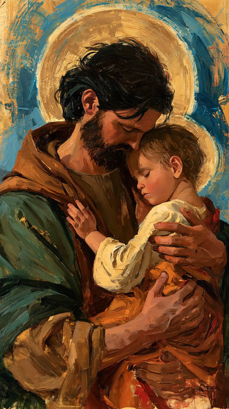 Saint Joseph with the Child Jesus – Expressionist · Portrait no. 4