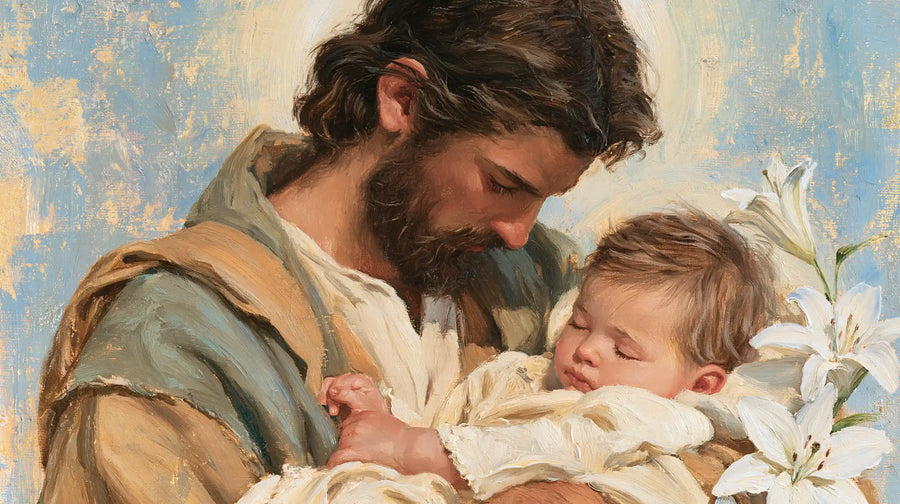 Saint Joseph with the Child Jesus – Impressionist · Landscape no. 8