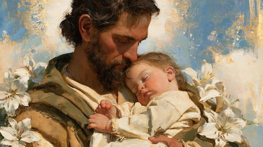 Saint Joseph with the Child Jesus – Impressionist · Landscape no. 12