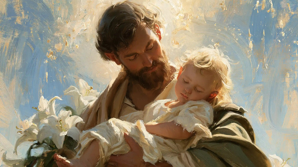 Saint Joseph with the Child Jesus – Impressionist · Landscape no. 15