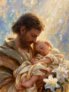 Saint Joseph with the Child Jesus – Impressionist · Portrait no. 11