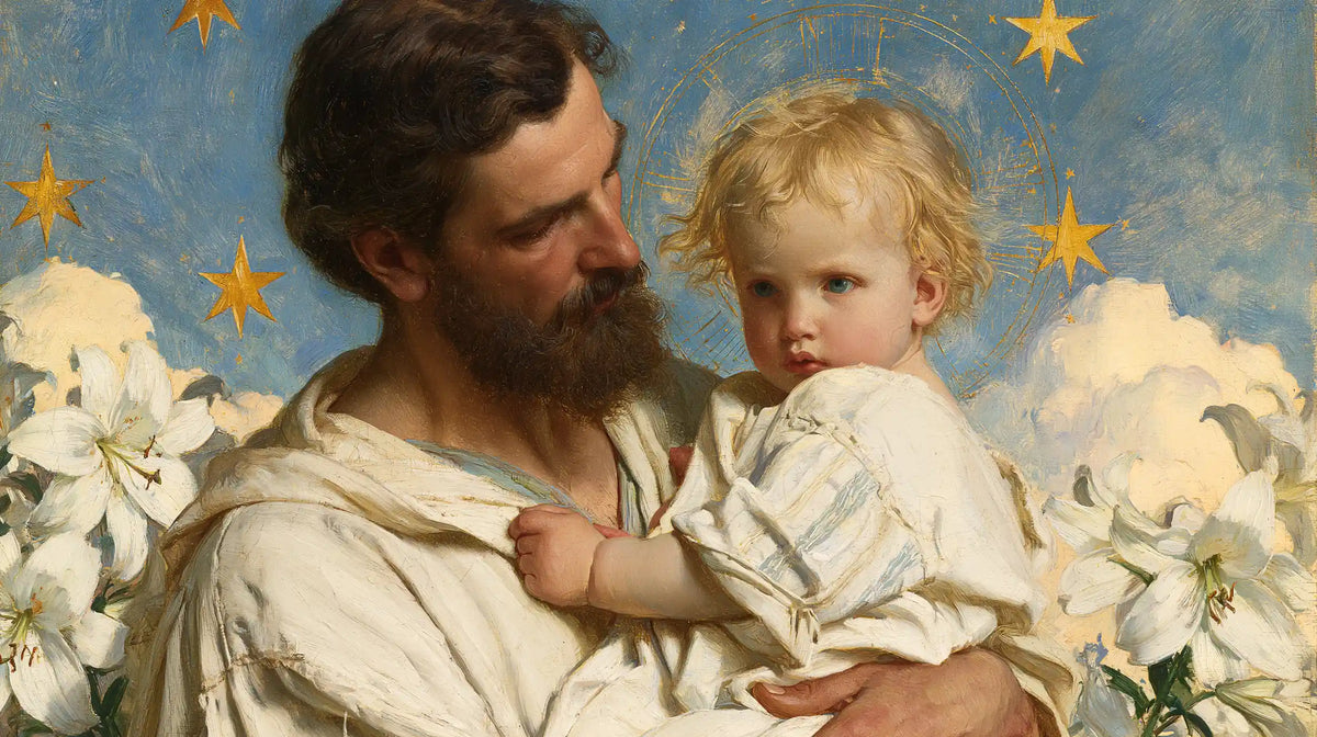 Saint Joseph with the Child Jesus – Symbolist · Landscape no. 14