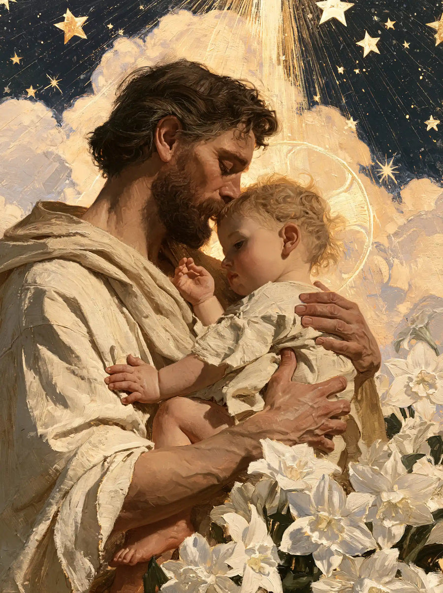 Saint Joseph with the Child Jesus – Symbolist · Portrait no. 13