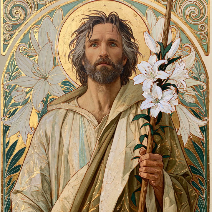Saint Joseph – Sacred Art Nouveau · Square no. 4