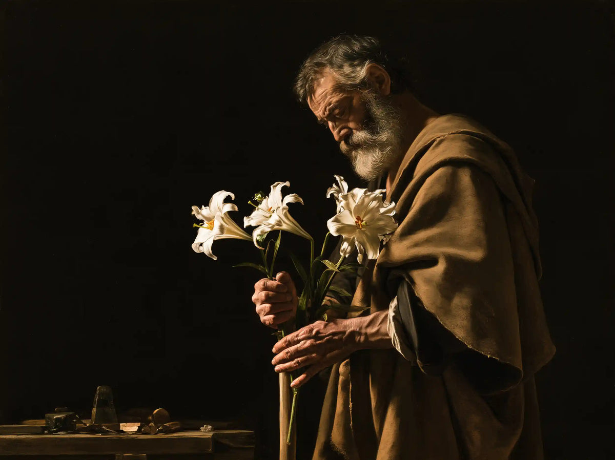 Saint Joseph – Caravaggio Tenebrism · Landscape no. 8