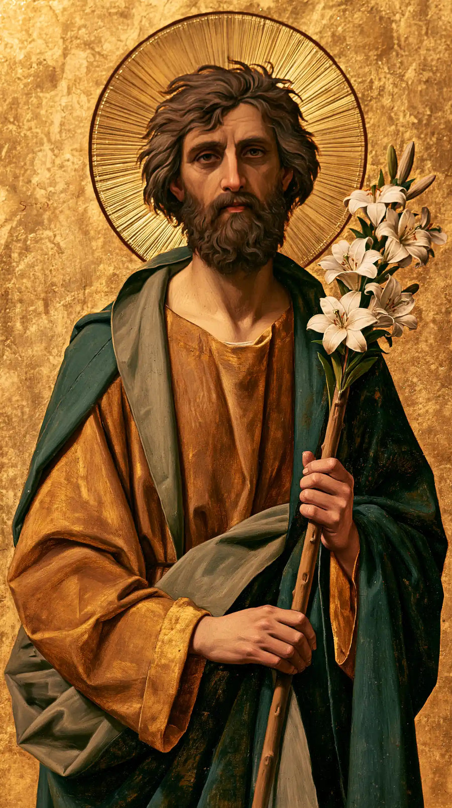 Saint Joseph – Sacred Gold · Portrait no. 6