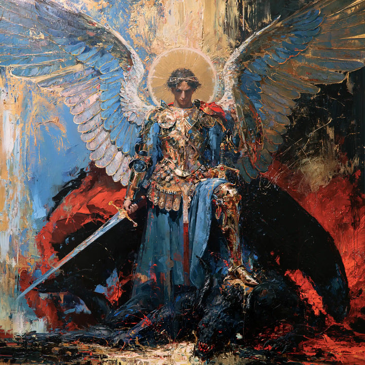 Saint Michael the Archangel – Expressionist · Square no. 5