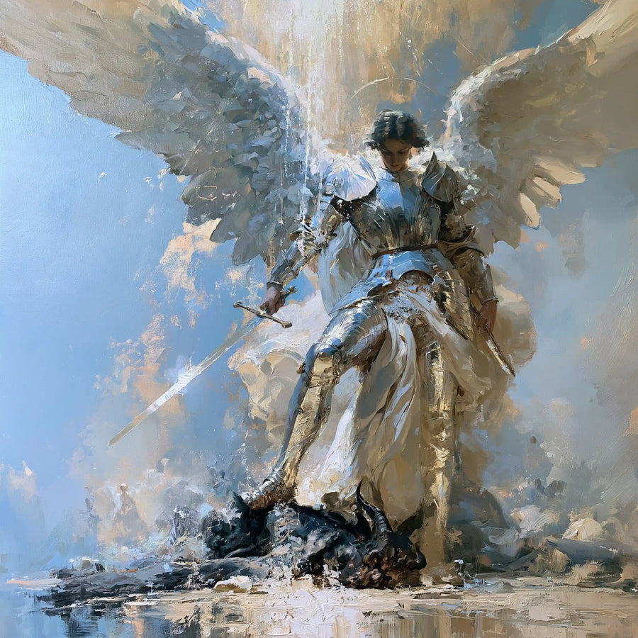 Saint Michael the Archangel – Impressionist · Square no. 2