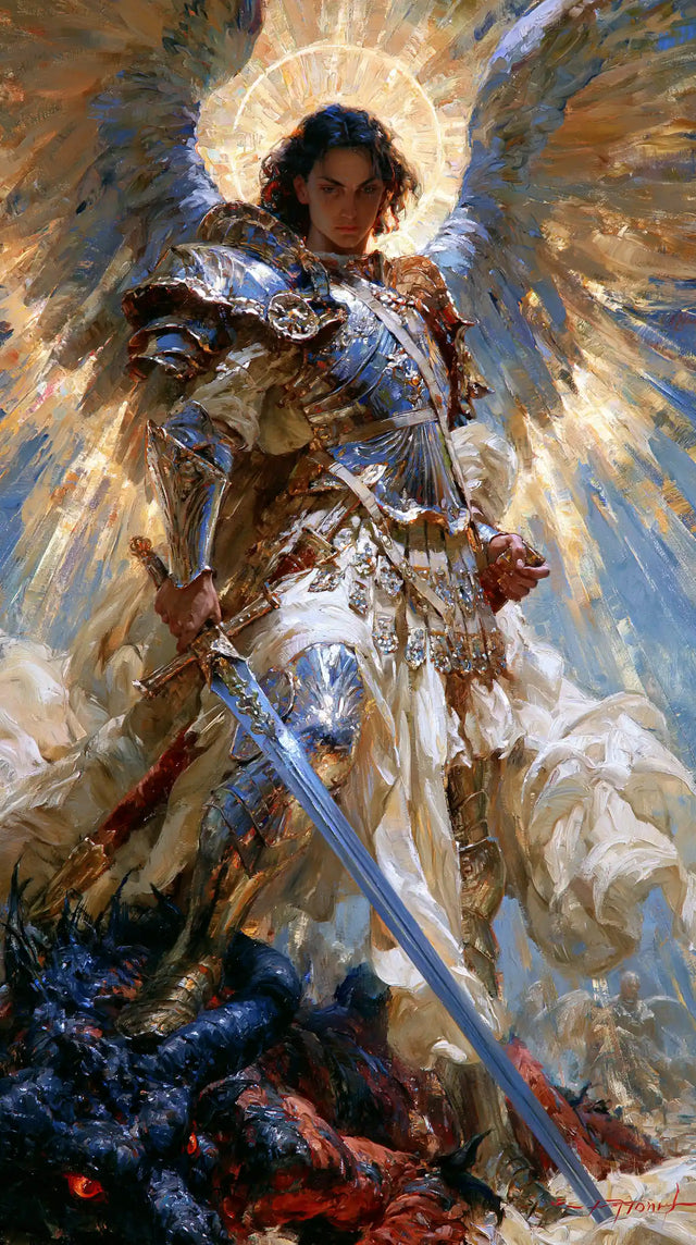 Saint Michael the Archangel – Impressionist · Portrait no. 3