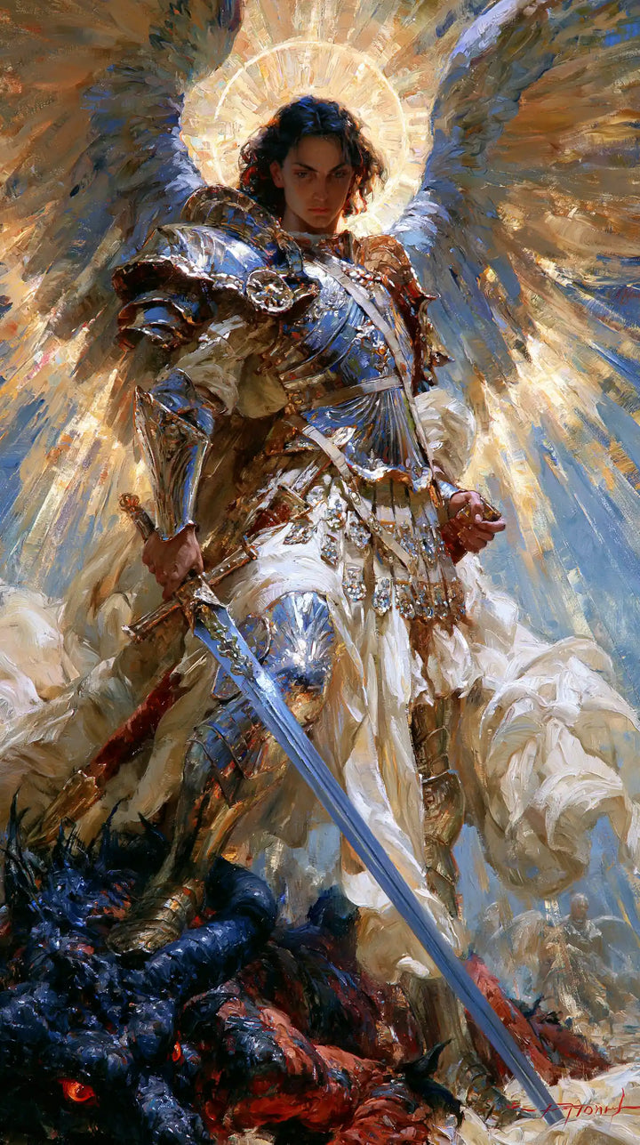 Saint Michael the Archangel – Impressionist · Portrait no. 3