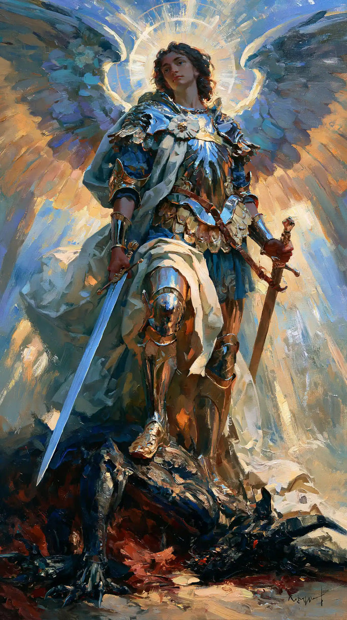 Saint Michael the Archangel – Impressionist · Portrait no. 4