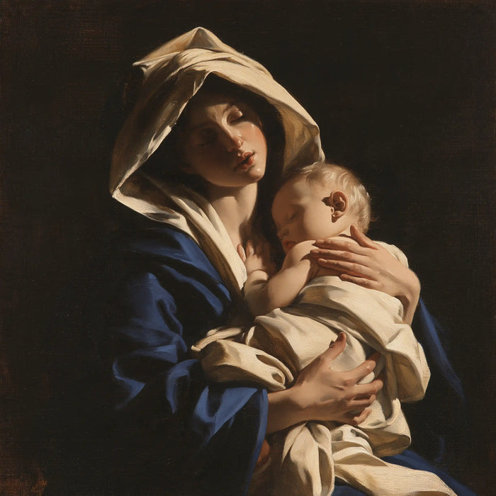 The Virgin and Child — The Mother’s Gaze beneath the Unfolded Veil
