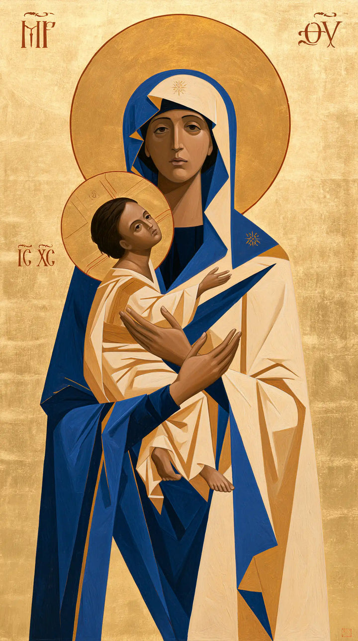 Virgin Mary and Child Jesus - Contemporary Byzantine · Portrait n° 16