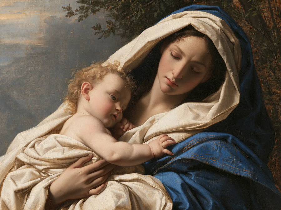Virgin Mary and Child Jesus - Florentine Renaissance · Landscape n° 9
