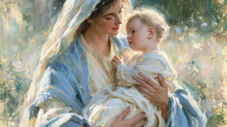 Virgin Mary and Child Jesus - Impressionist · Landscape n° 11